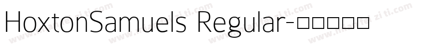 HoxtonSamuels Regular字体转换